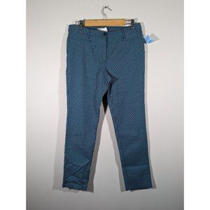 NEW‎ Rabe 1920 Blue Geometric Straight Leg Casual Pants Women's Size US 10